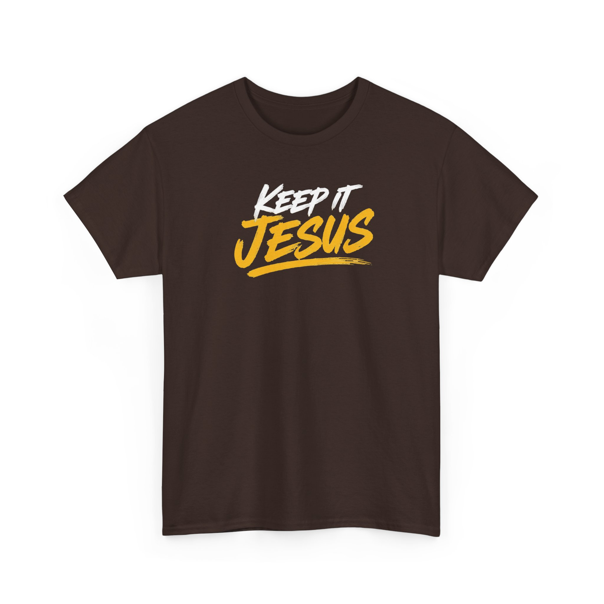 Keep It Jesus White & Gold Logo Tee — Gildan 5000 - Image 9