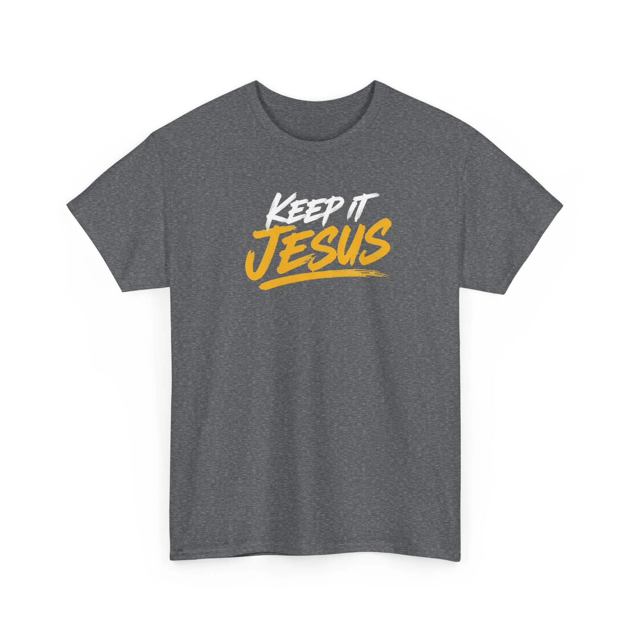 Keep It Jesus White & Gold Logo Tee — Gildan 5000 - Image 17