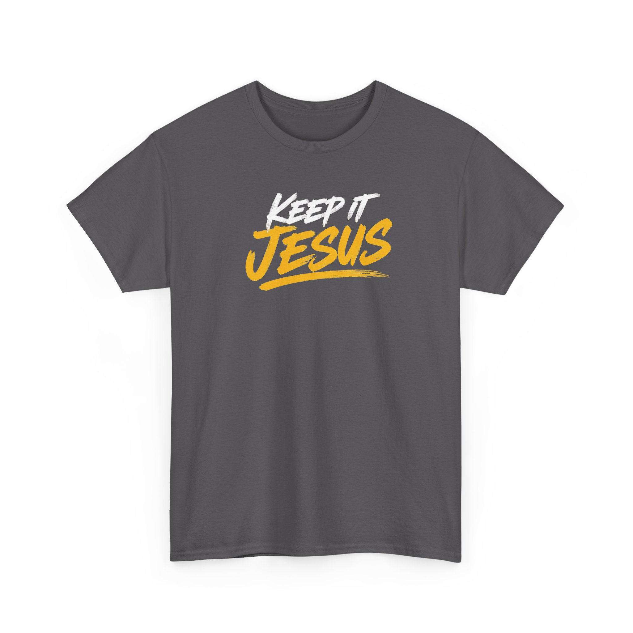 Keep It Jesus White & Gold Logo Tee — Gildan 5000 - Image 25