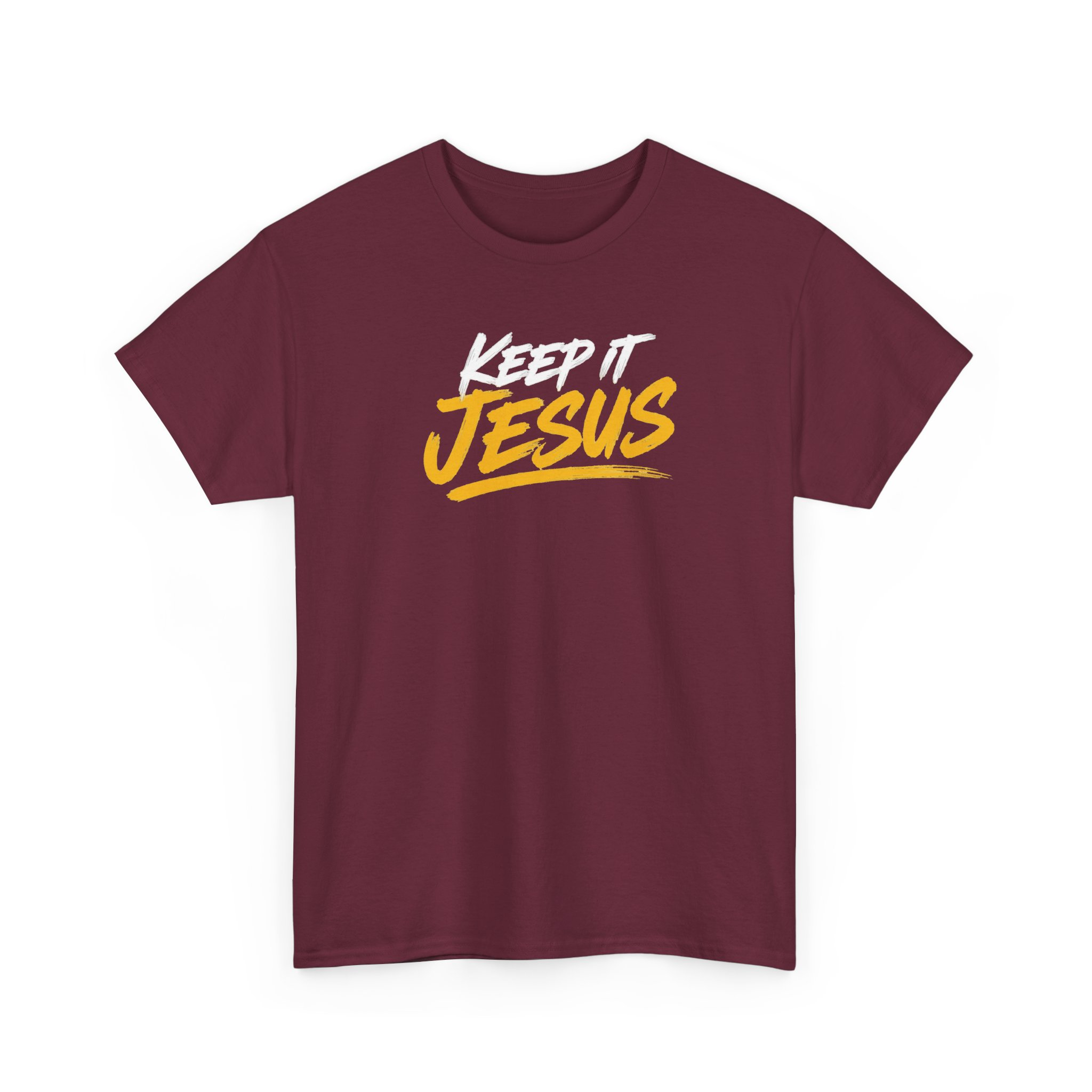 Keep It Jesus White & Gold Logo Tee — Gildan 5000 - Image 5