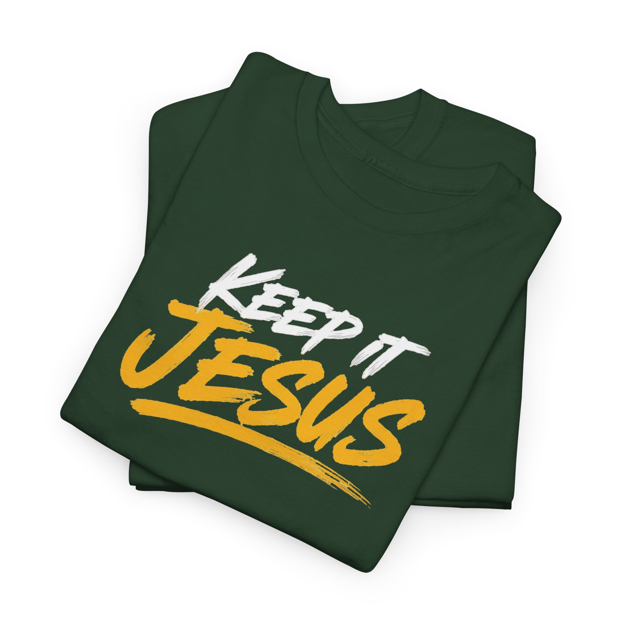 Keep It Jesus White & Gold Logo Tee — Gildan 5000 - Image 15