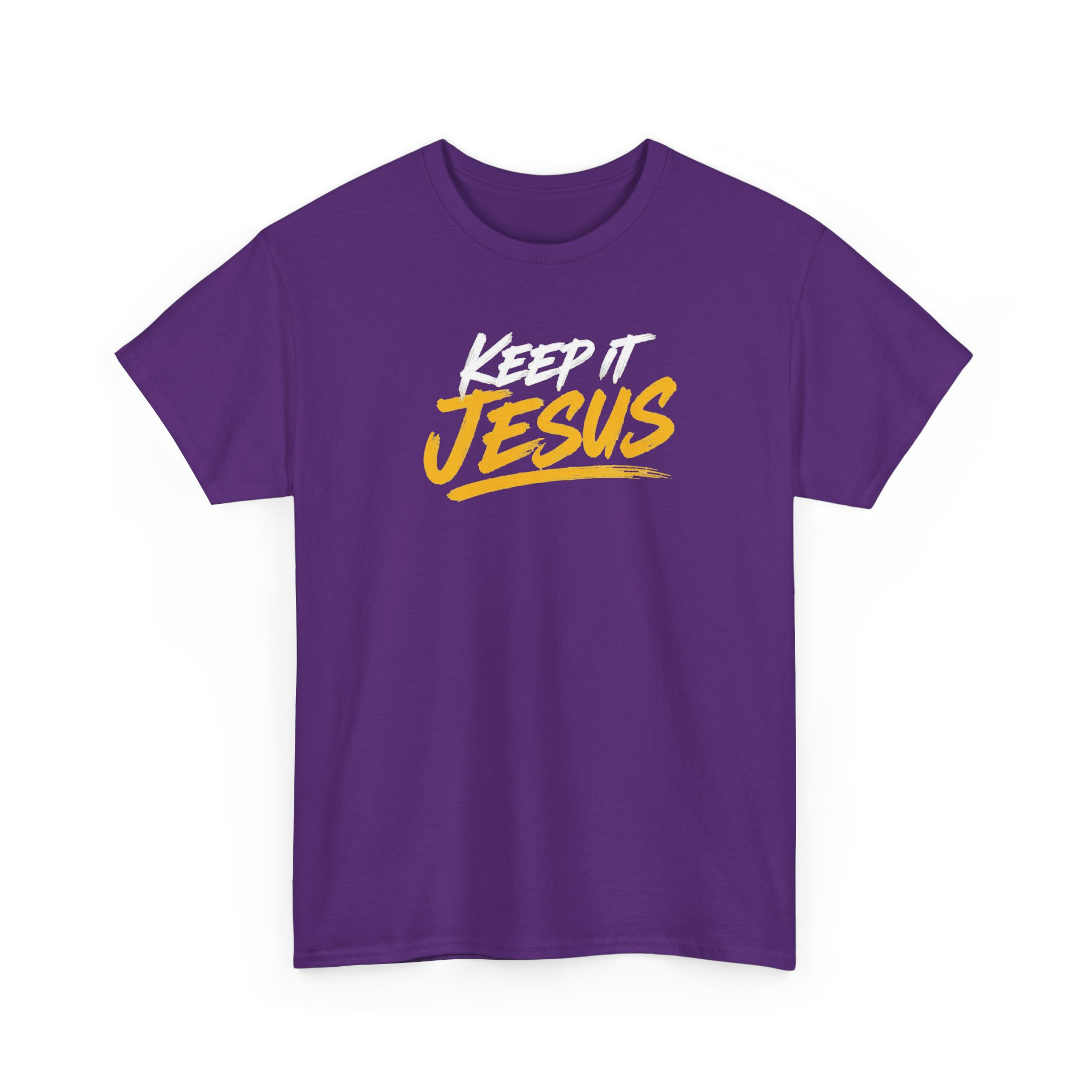 Keep It Jesus White & Gold Logo Tee — Gildan 5000 - Image 41