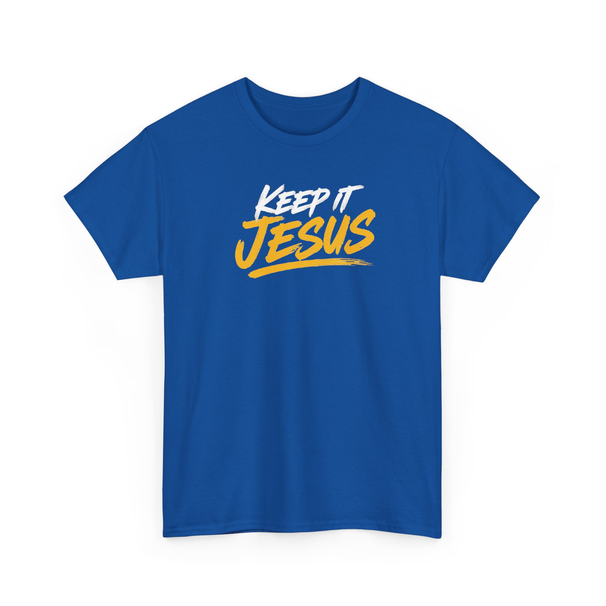 Keep It Jesus White & Gold Logo Tee — Gildan 5000 - Image 29