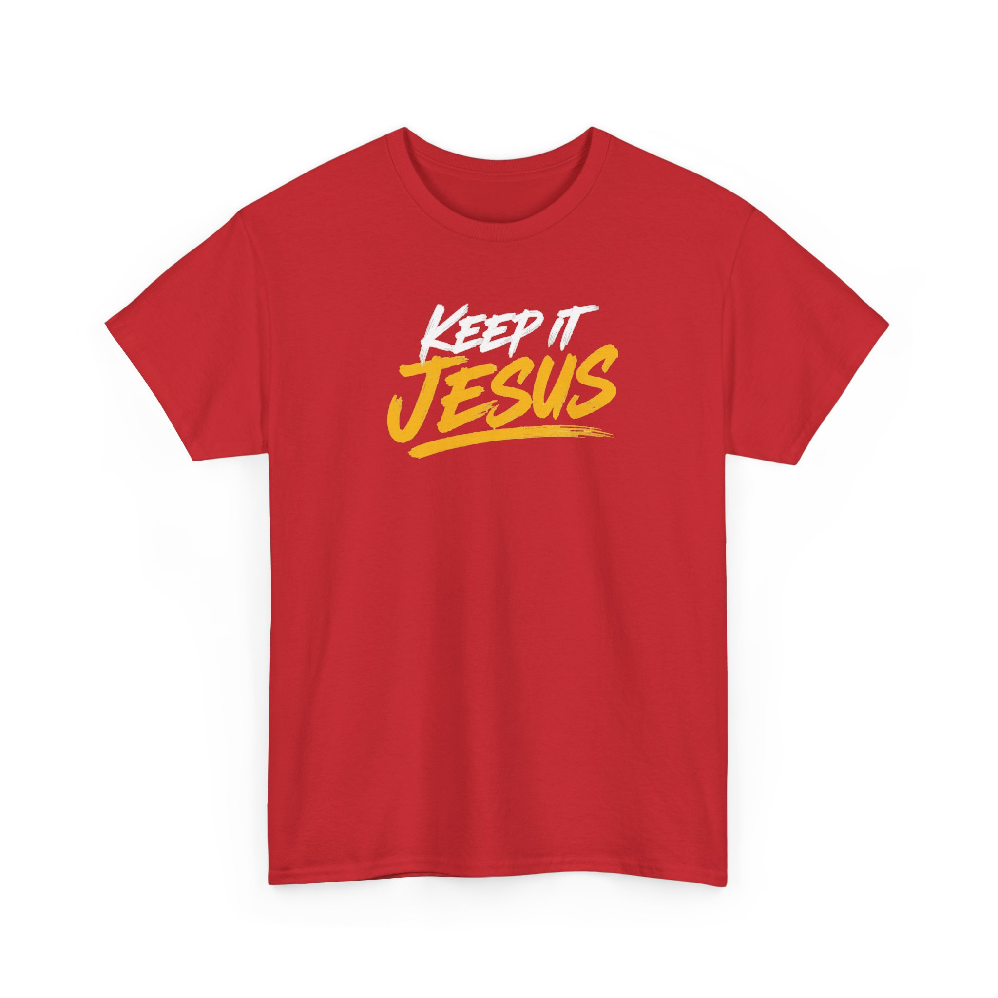 Keep It Jesus White & Gold Logo Tee — Gildan 5000 - Image 45