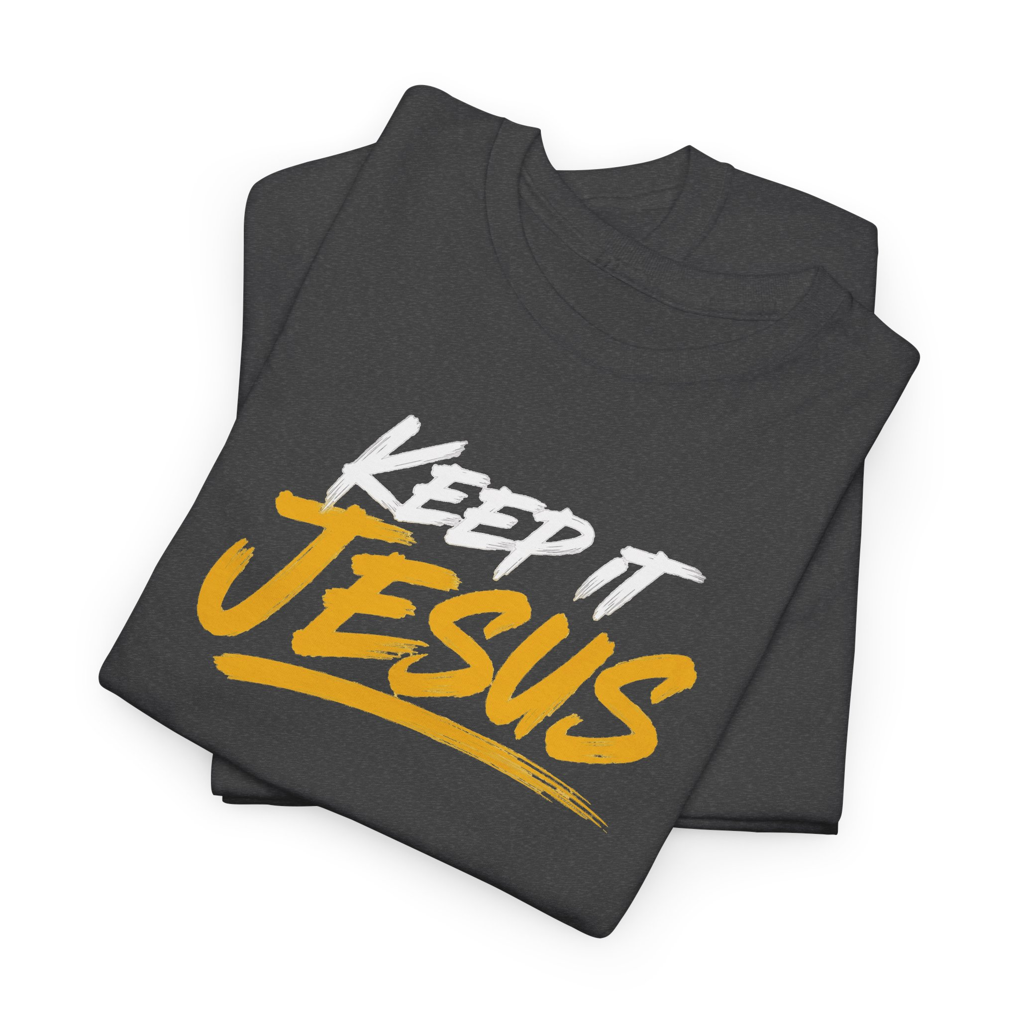 Keep It Jesus White & Gold Logo Tee — Gildan 5000 - Image 23