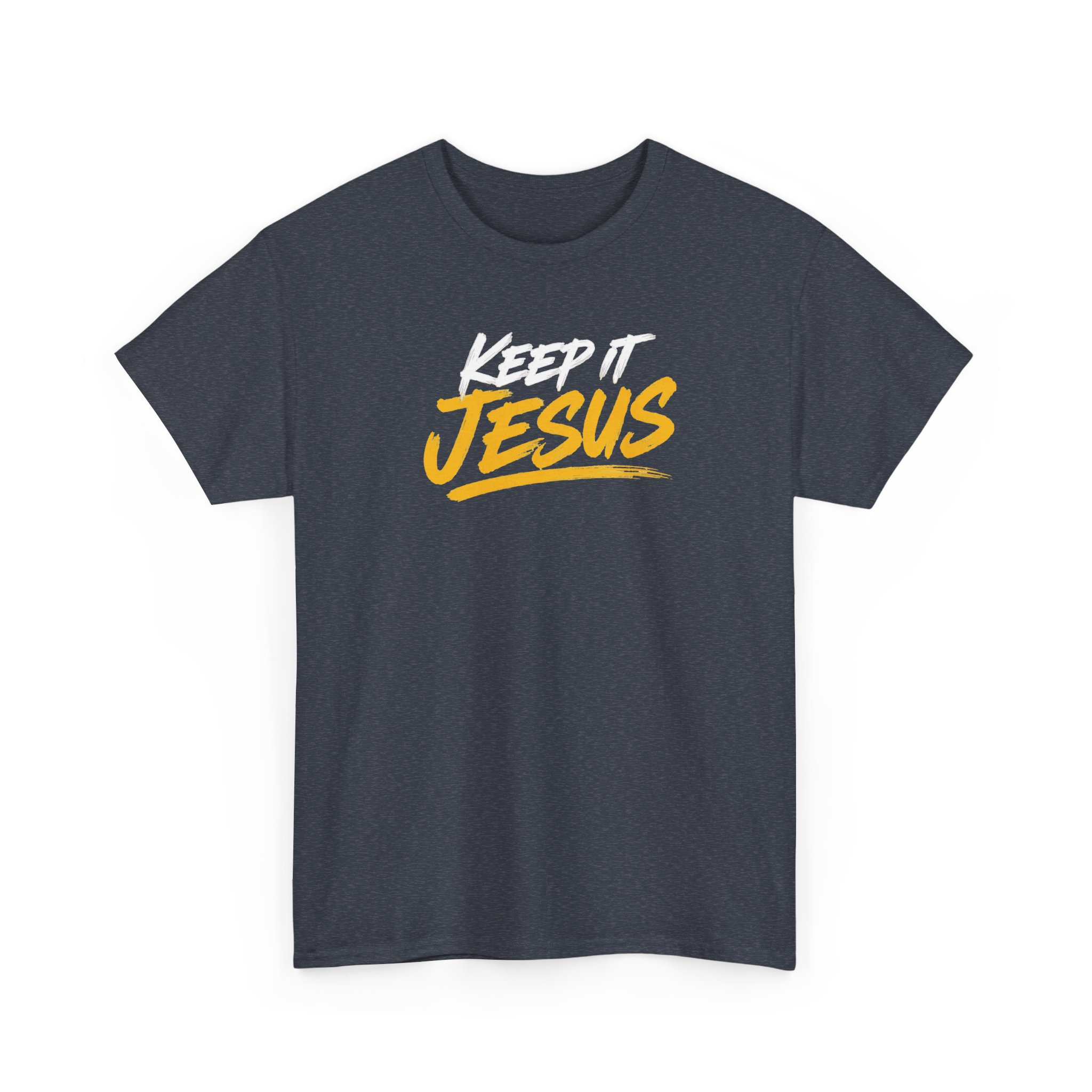 Keep It Jesus White & Gold Logo Tee — Gildan 5000 - Image 37