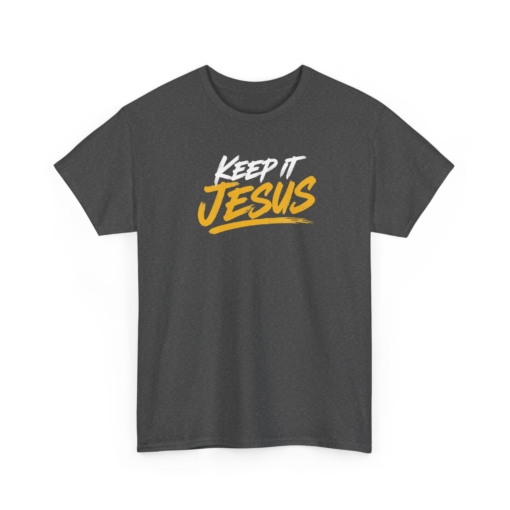 Keep It Jesus White & Gold Logo Tee — Gildan 5000 - Image 21