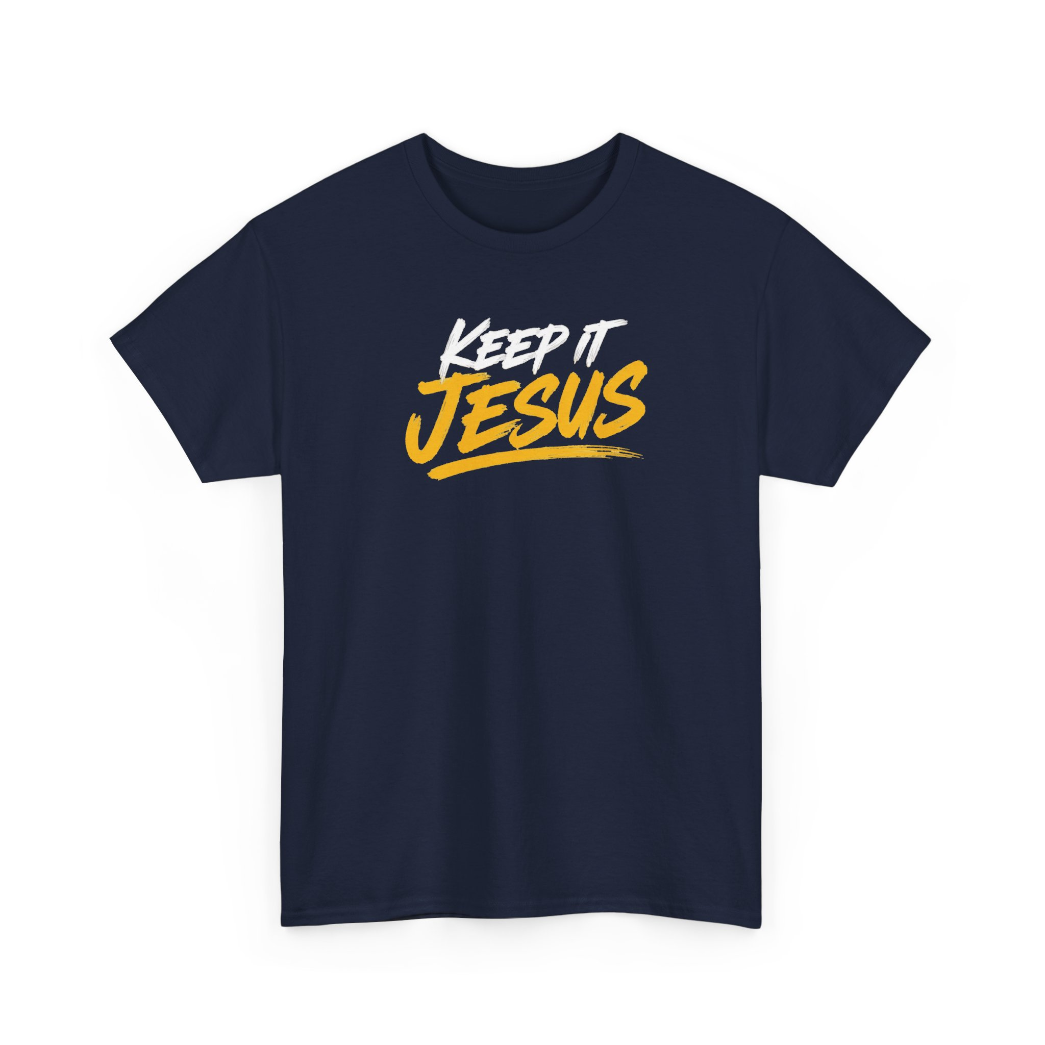 Keep It Jesus White & Gold Logo Tee — Gildan 5000 - Image 33