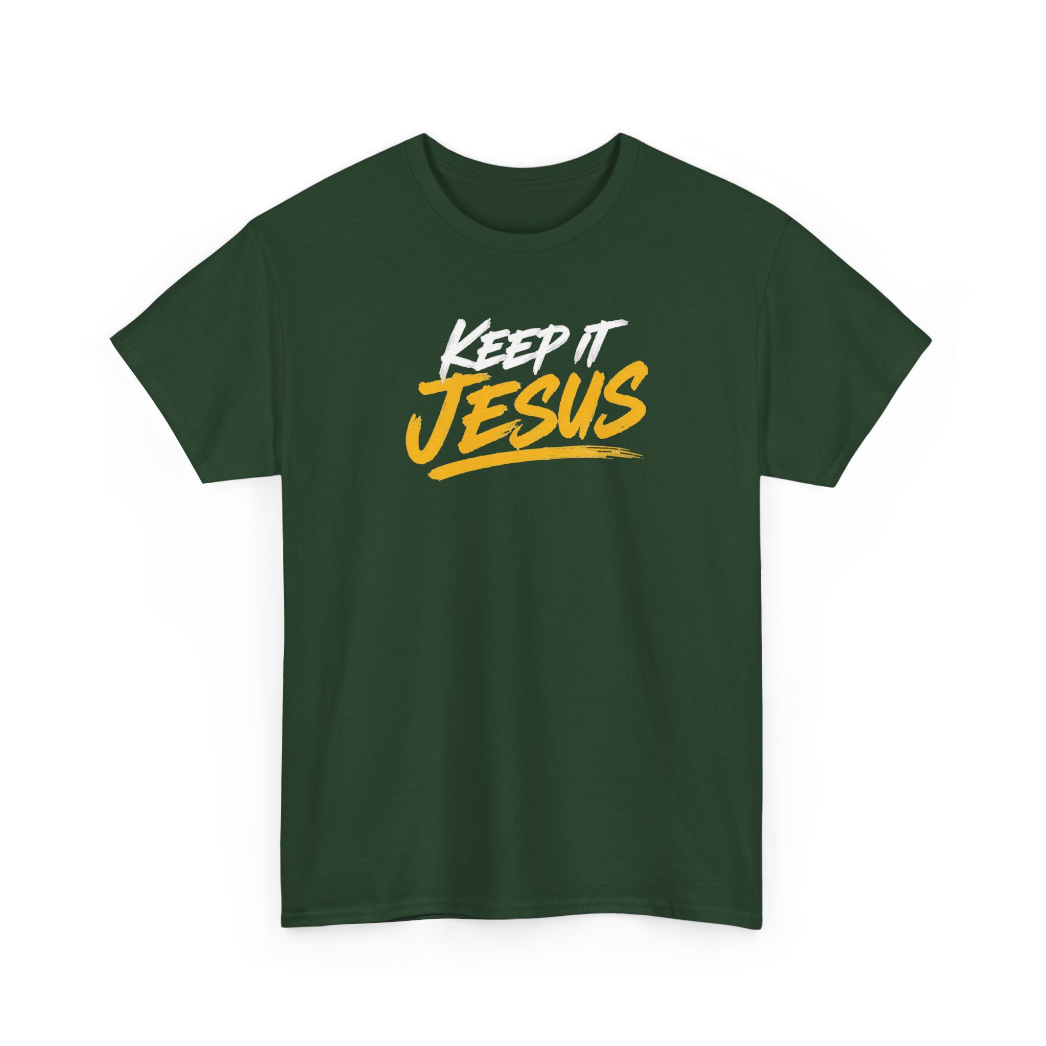 Keep It Jesus White & Gold Logo Tee — Gildan 5000 - Image 13