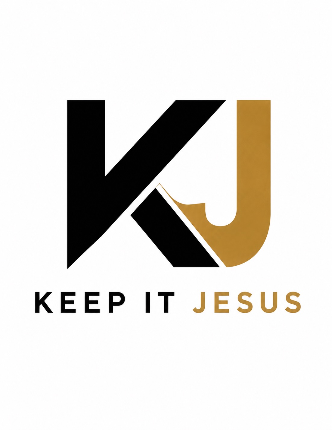 Keep It Jesus black and gold KJ logo