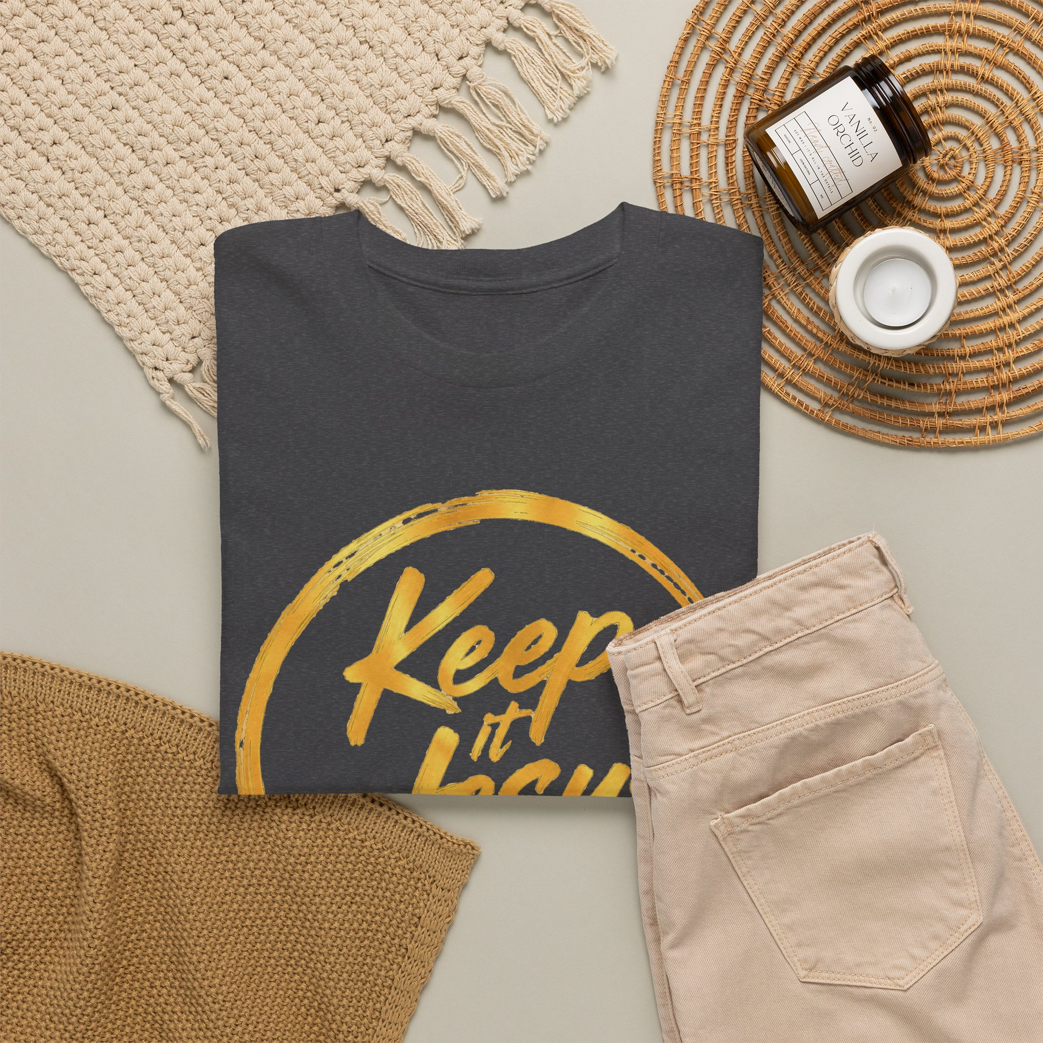 Keep It Jesus Gold Circle Christian T-Shirt - Image 24