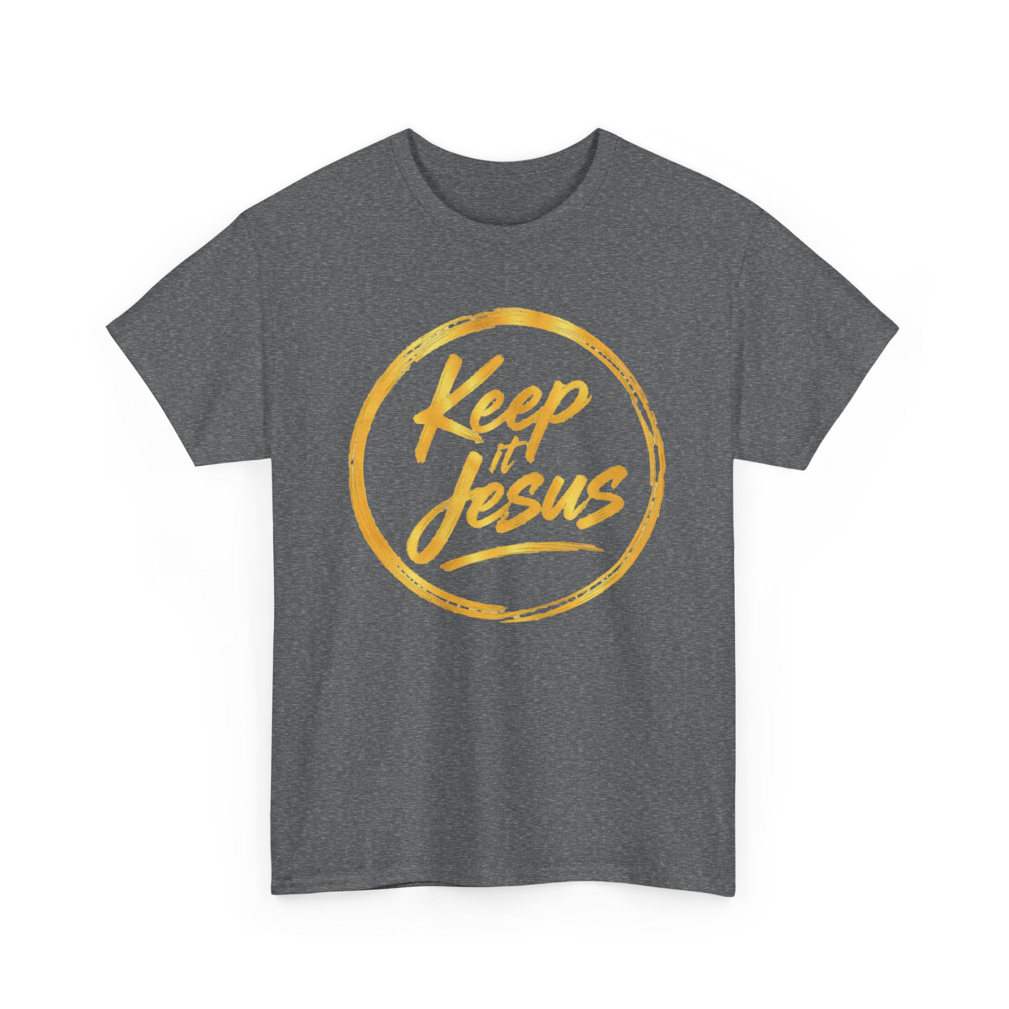 Keep It Jesus Gold Circle Christian T-Shirt - Image 17