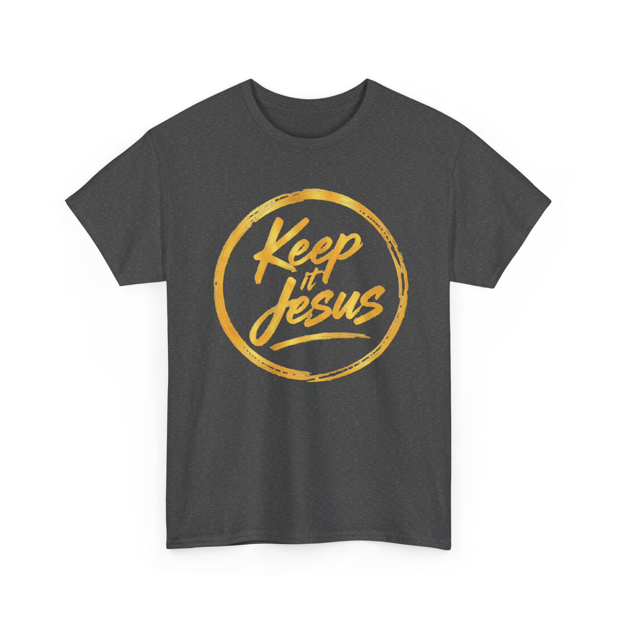 Keep It Jesus Gold Circle Christian T-Shirt - Image 21