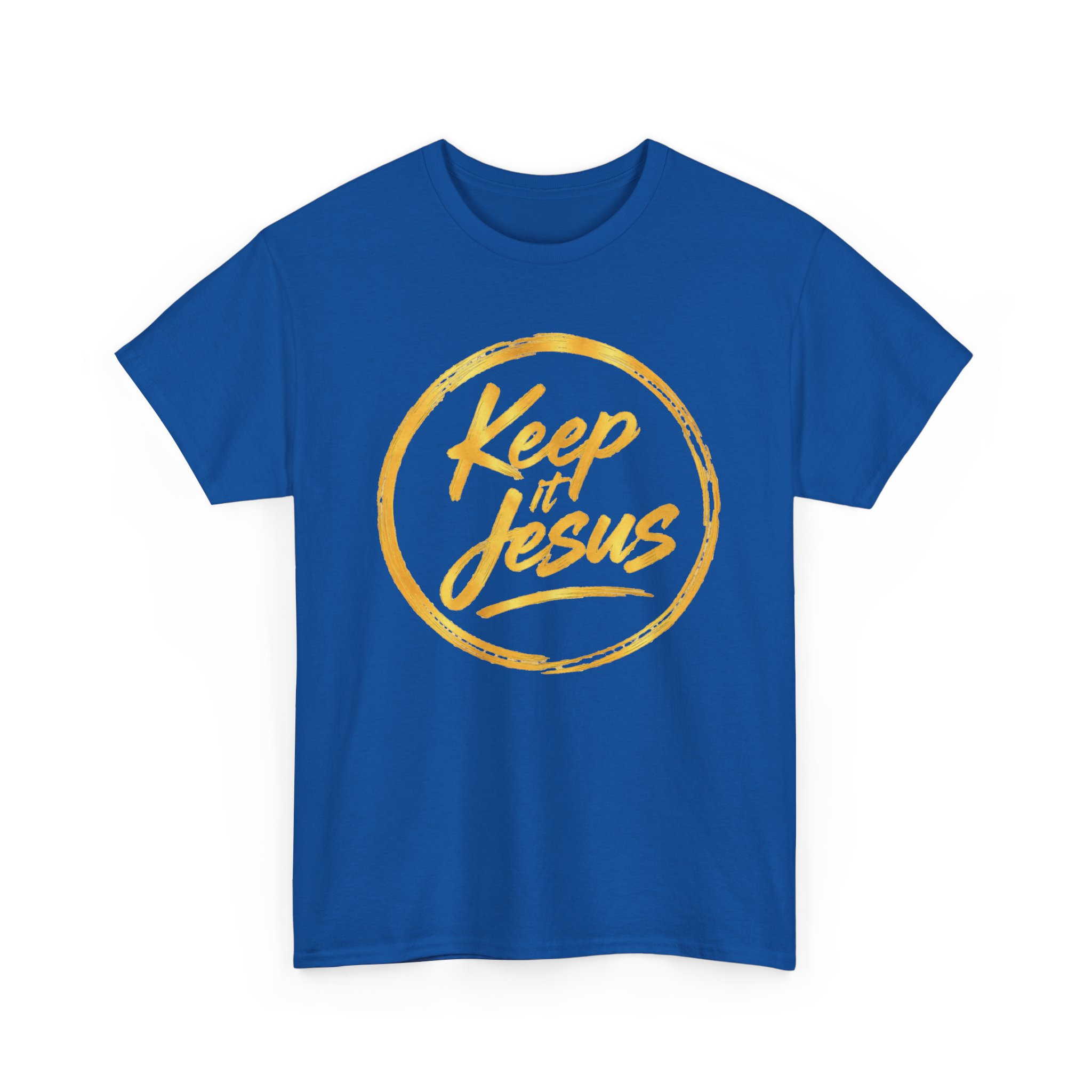 Keep It Jesus Gold Circle Christian T-Shirt - Image 29