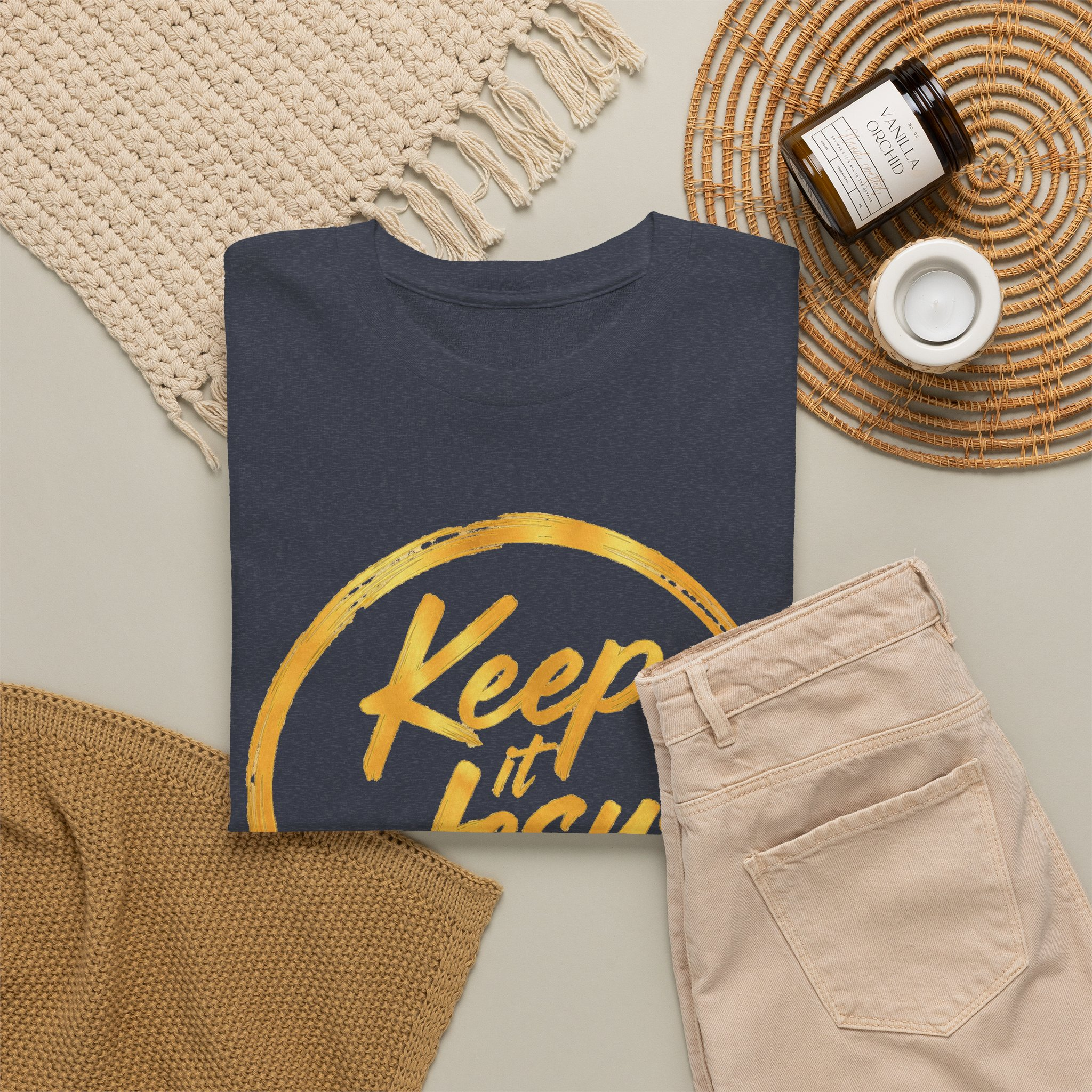 Keep It Jesus Gold Circle Christian T-Shirt - Image 40