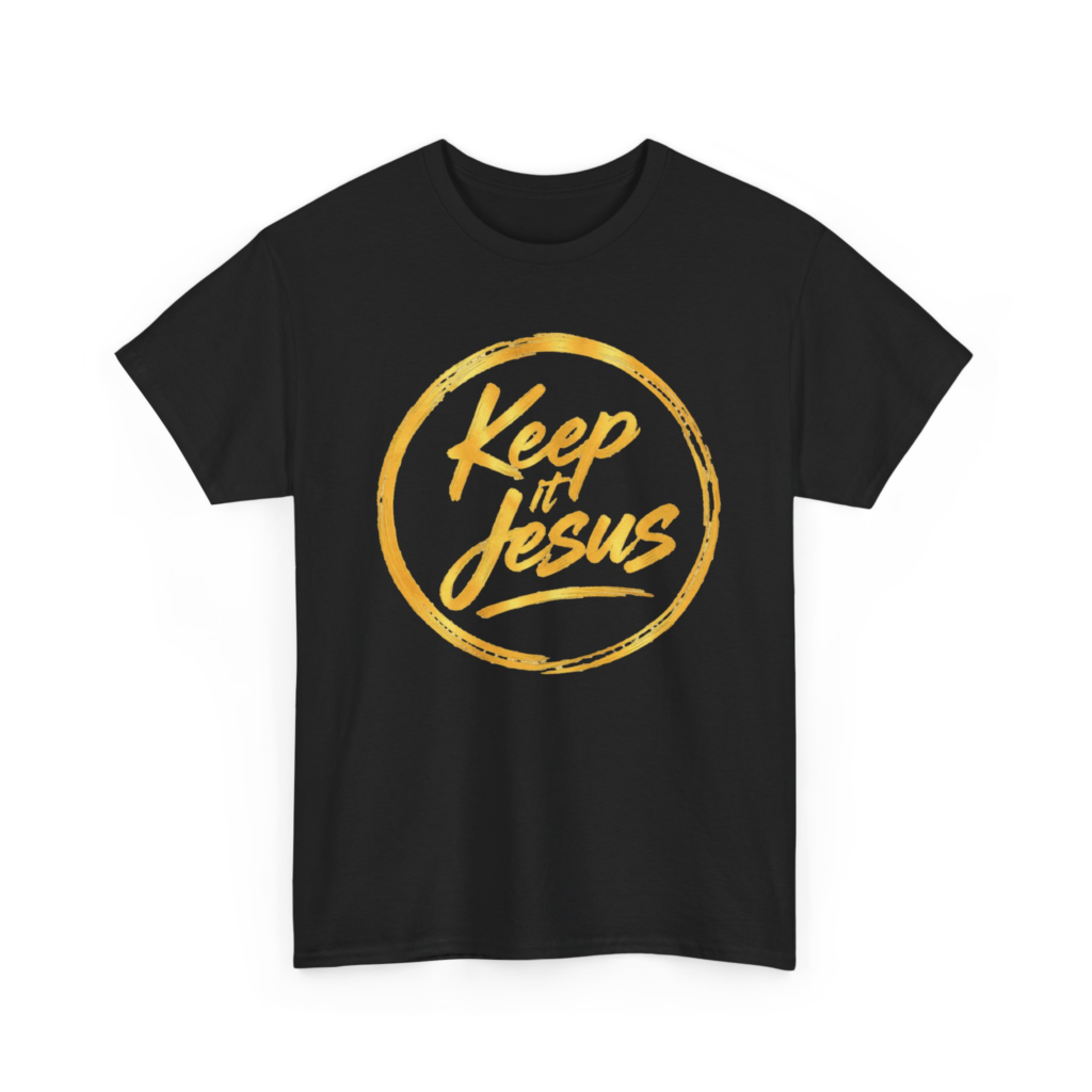 Keep It Jesus Gold Circle Christian T-Shirt