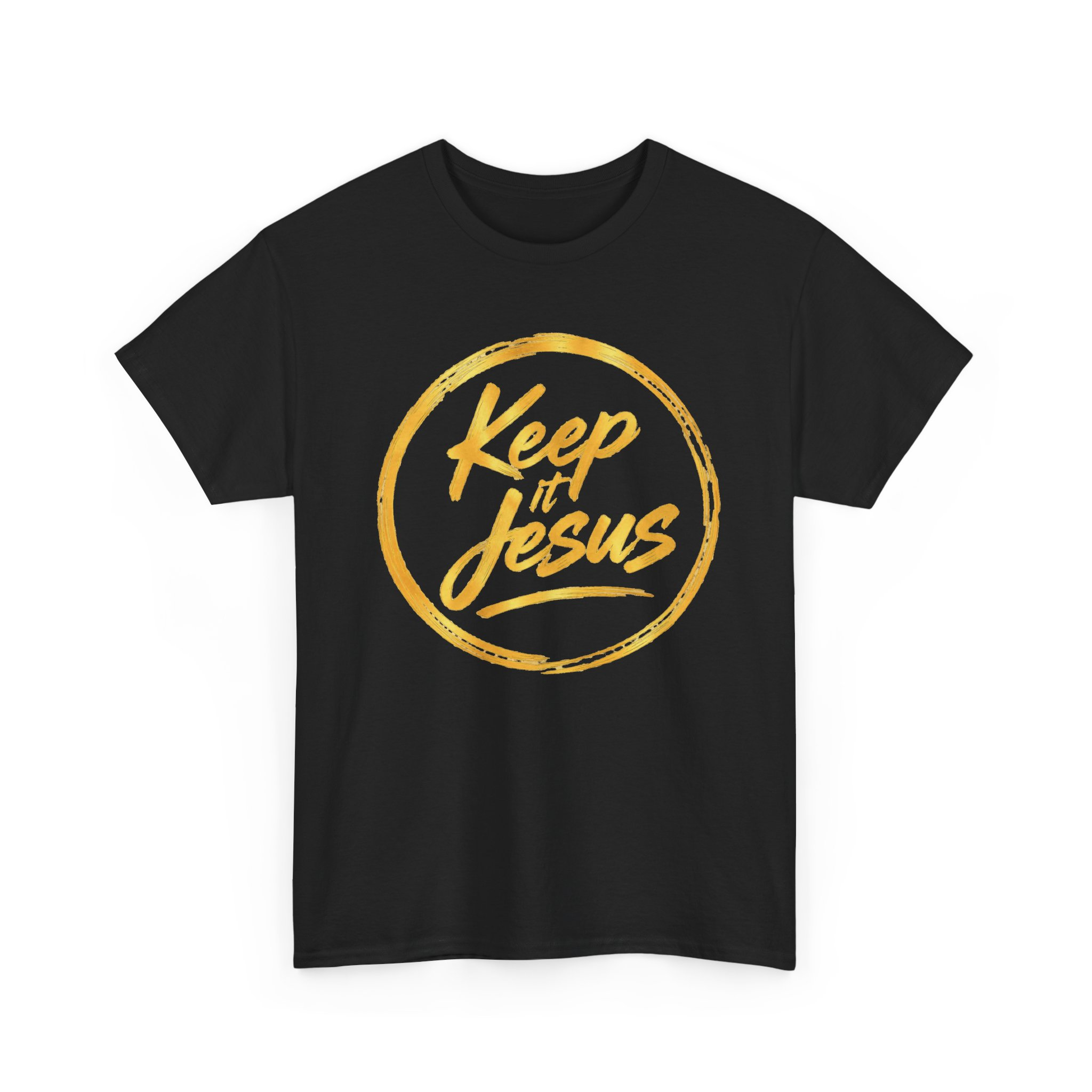 Keep It Jesus Gold Circle Christian T-Shirt