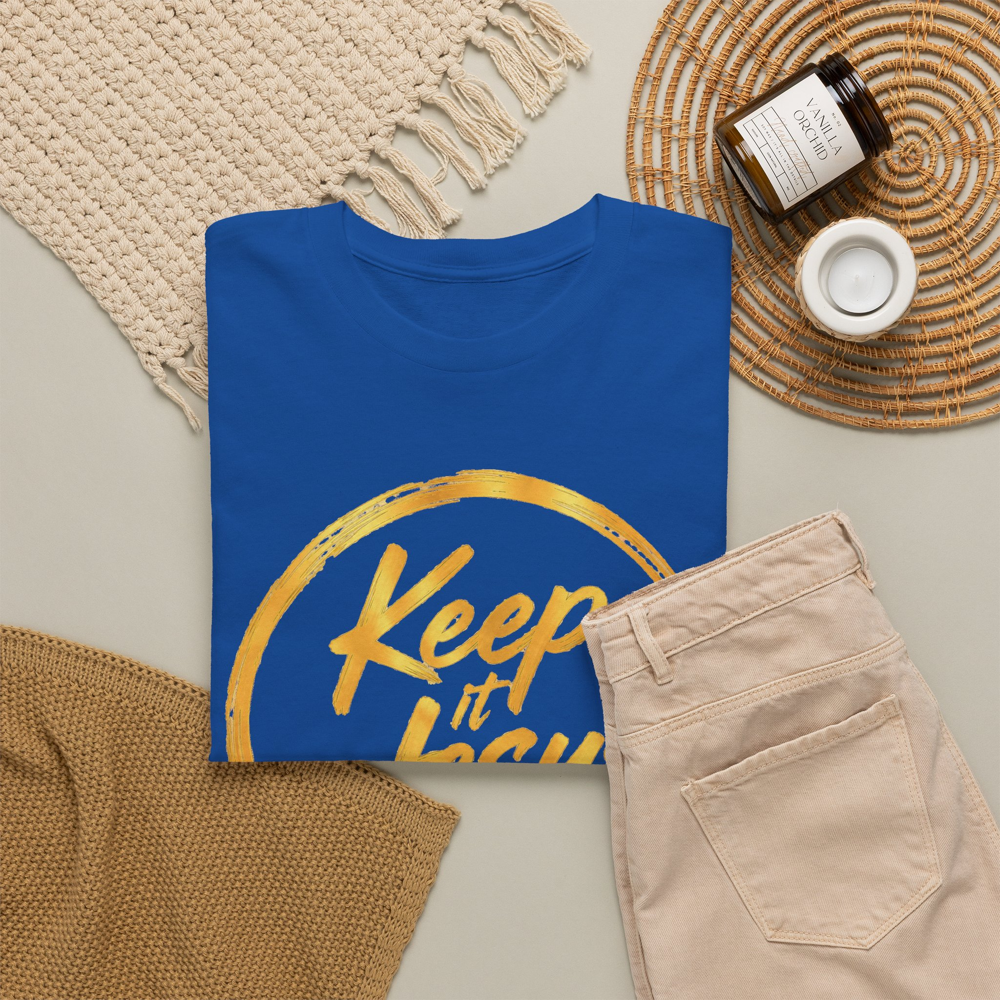 Keep It Jesus Gold Circle Christian T-Shirt - Image 32